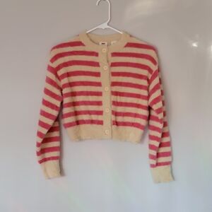 Levi's Pink and Cream Striped Cardigan
